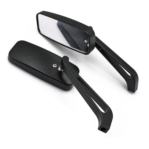 Rétroviseurs moto en verre noir et blanc à large champ pour scooter électrique