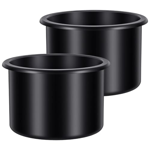 WJIAAA Cup Holder Insert,2 Packcup Holder Inserts for Car,Universal Plastic Recessed Cup Container Universal for Rv Boat Car Couch Golf Cart (Black)