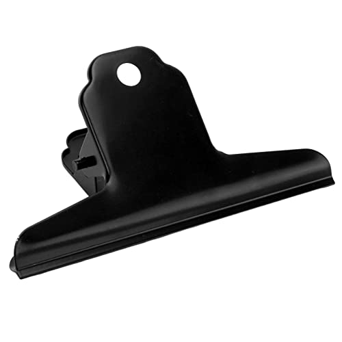 Cryfokt Metal Binder Clamp/Holder Thick Spring Clamp Force Stable Paper/Holder Best for Organizing 1.5in (Black)