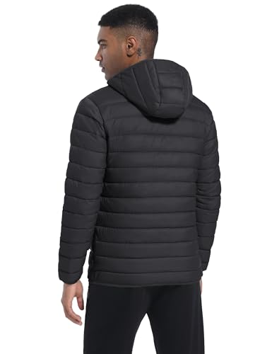 TACVASEN Men's Lightweight Puffer Jacket with Hood Water Resistant Windproof Insulated Jacket Quilted Lined Winter Coats2