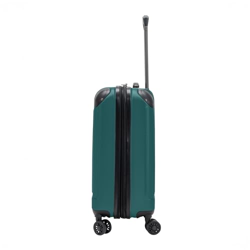 Kenneth Cole REACTION Flying Axis Collection Lightweight Hardside Expandable 8-Wheel Spinner Luggage, Midnight Turquoise, 20-Inch Checked2