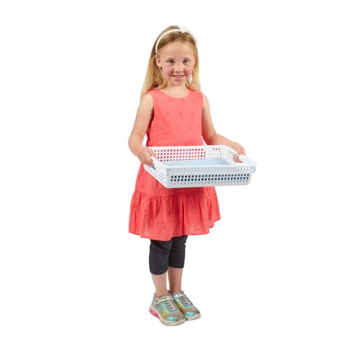 Image of Really Good Stuff Small Desktop Paper Storage Baskets, 14 inch x 10 inch x 3.25 inch
