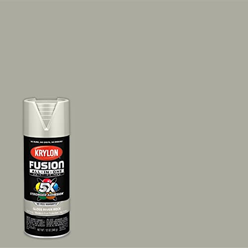 Image of Krylon Fusion All-In-One Adhesive Spray Paint for Indoor /Outdoor Use, 12 oz, River Rock