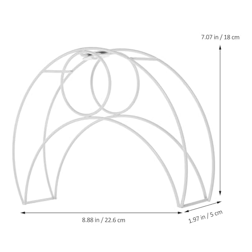 Image of Iron Art Lampshade Frame, Wire Diy Lamp Frame Metal Lampshade Holder Desk Lamp Shade Accessories for Ceiling Light Table (8.8 * 7 inch)
