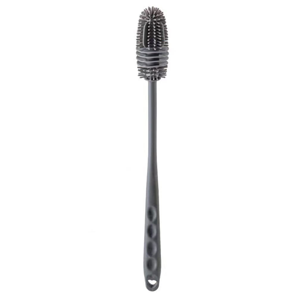 CYlovinho Silicone Bottle Cleaning Brush with Long Handle, 12" Water Bottle Cleaner for Baby Bottles, Hydro Flask, Sports Bottle, Vase, Glassware, Perfect for Smaller Diameter Bottle Openings