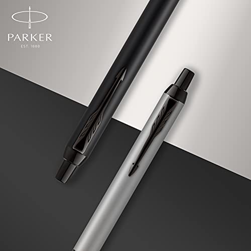 Parker IM Balpen | Mat zwart met zwarte rand | Medium Point met blauwe inktvulling | Geschenkdoos - Afbeelding 7
