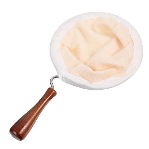 Flannel Coffee Filter Bags Wood Handle ? Reusable Coffee Strainers for Drip Brewing for Home and Travel Soft Cloth Material