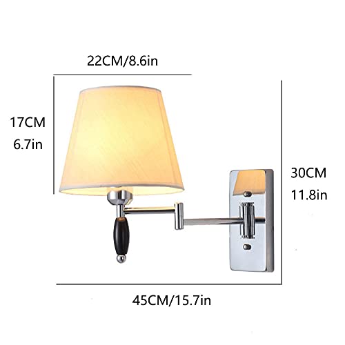 Luces de noche simples y apliques de pared de tela modernos para iluminación interior de hogar 3