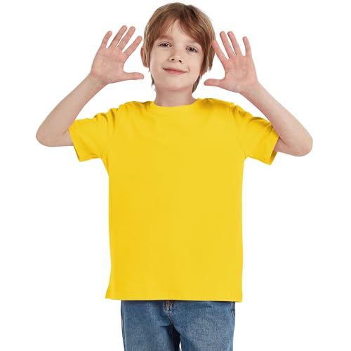 Image of Dreammonkey 2T-12Years Kids Cotton T-Shirt Short Sleeve Crew Neck Tshirt for Boys and Girls