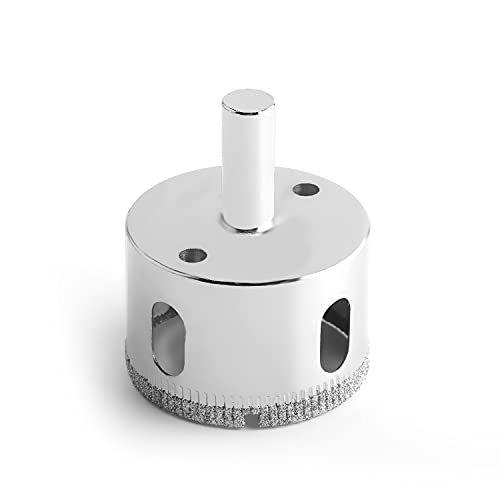 Utoolmart ガラスドリル ホールソー ドリルセット ドリルビットセット ガラス タイル用 ドリルビット ホールソーセット コアビット ガラス 穴あけ 混合 ガラス 研削 加工 穴あけ 硝子 大理石 陶器 レンガ タイル カッター シルバー 45mm 2pcs