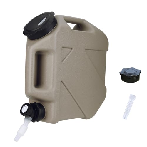 HiGropcore Water Container with Spigot - 2.6Gallon/3.2Gallon Water Jug Portable Camping Water Tank BPA Free - Emergency Water Storage for Camp Outdoor Hiking