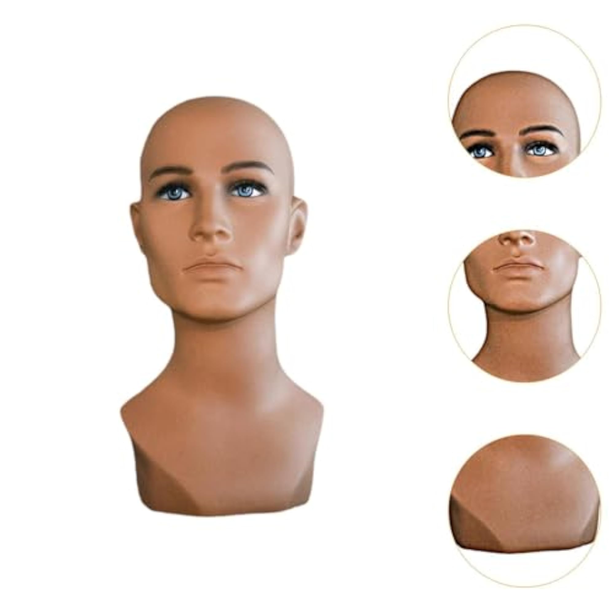 Male Mannequin Head for Jewelry Display