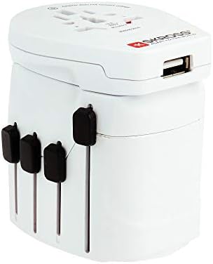 Skross Pro-World & USB Travel Adaptor, White