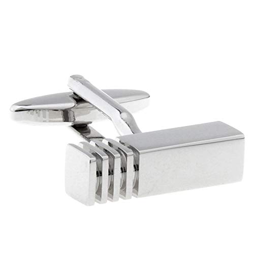 Daesar Mancuernillas Rectangulares Vintage para Hombre miniatura 3