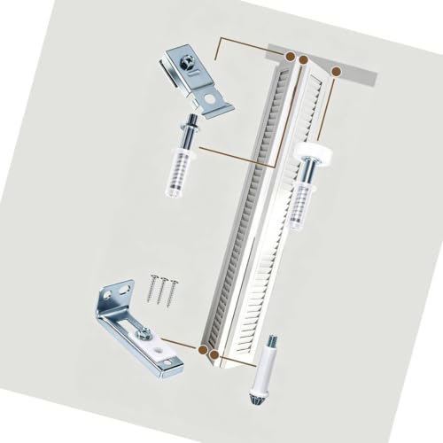 Kit de Herrajes de Reparación para Puertas de Clóset con Soporte de Jamba, Pivote de Piso y Rueda con Resorte miniatura 5
