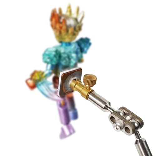 WLYPE Professional Stop Motion Animation Armature Rigging System with Stainless Steel Arm - Includes Connectors(5pcs)&25cm Arm Length,Animation Model Motion Rig - Max Payload 150-300g(H:16cm)