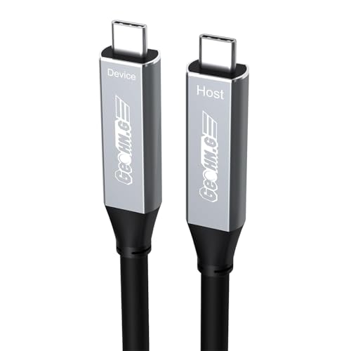 GeoHN.G Cable de fibra óptica USB C a USB C de 10 m, 5 Gbps USB 3.2, transmisión remota, cable de vídeo con PD 60 W para auriculares VR, cámara web, cámara, portátil, mini PC y más