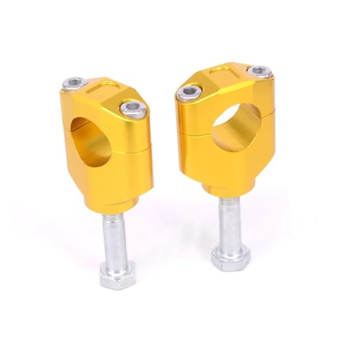 Guidon riser rehausseur 28mm CNC couleur or pour motos cross CR KX CRF 250R 450R