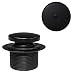 Westbrass Tip-Toe Coarse Thread Tub Trim Set with 1-Hole Overflow Faceplate, Matte Black, R93-62