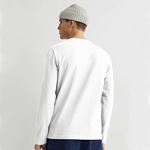 Kit com 4 Camisetas Masculinas Básicas Manga Longa Slim Fitness - 1 Vinho - 1 Branco - 1 Cinza - 1 P