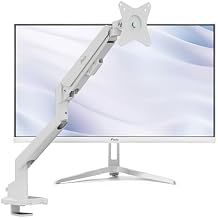 Pixio PX246 Wave White 24 inch 120Hz Refresh Rate FHD 1080p Resolution IPS Panel 4ms GTG Response Time Gaming Monitor PS1S Wave White Single Monitor Arm