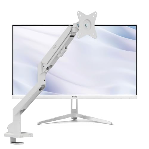 Image of Pixio PX246 Wave White 24 inch 120Hz Refresh Rate FHD 1080p Resolution IPS Panel 4ms GTG Response Time Gaming Monitor PS1S Wave White Single Monitor Arm