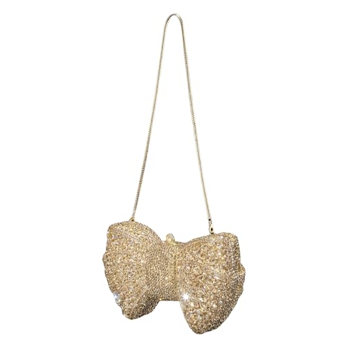 Sac de soirée cadeau idéal femme avec nœud papillon élégant et chaîne en alliage brillant
