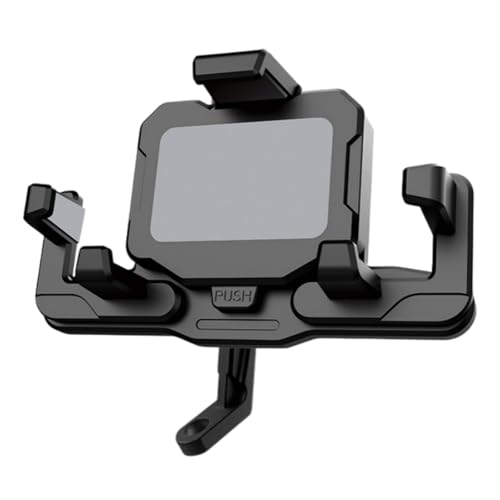 Jiaureshiby バイク スマホホルダー バイク用 携帯ホルダー 自転車スマホホルダー スタンド 振動吸収 マウント 自転車 オートバイ用 ワンタッチ スマホ置き 片手操作 360度回転 耐久強度 脱落防止 強力保護 耐久性 脱着簡単 iphone&Androidの各ブランドの全ての機種対応 (ミラー取付タイプ)