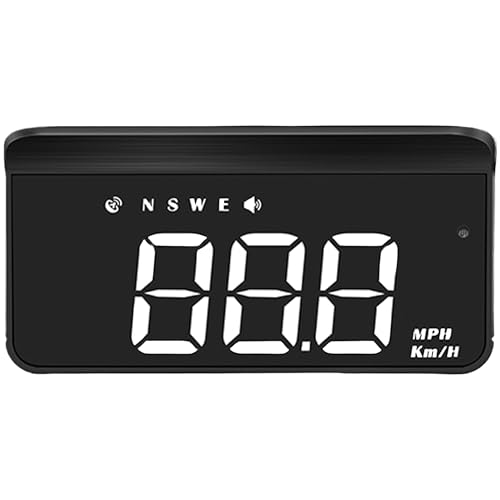 AutoGadgets24® Head up Display Auto GPS | HUD Display 3,5 Zoll Tachometer, GPS Messung, hohe Genauigkeit, Motordrehzahl, Sicherheitsalarme | mit USB