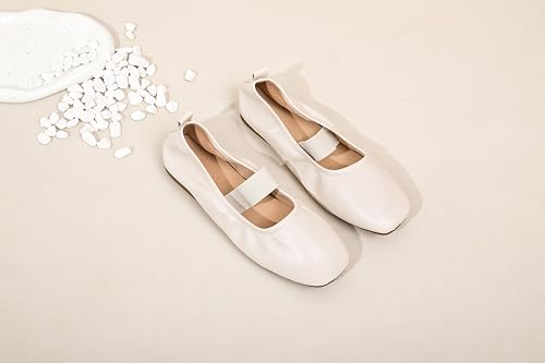 Mary Jane Shoes Women Comfortable Fashion Elastic Ankle Straps Flats Shoes Round Toe Ballet Flats 5