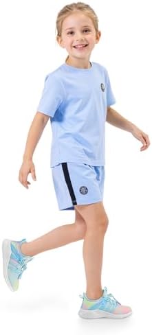 RUNSIDE Girls Tennis Shoes Lightweight Sports Kids Sneakers Lace-up for Running/Walking, Toddler/Little Kid/Big Kid Gradient Blue — view 5