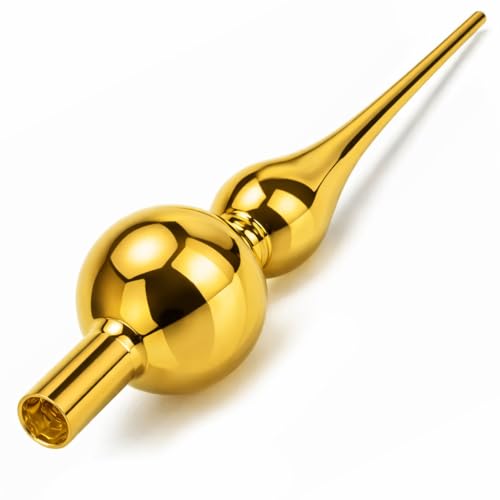 com-four® Christbaumspitze in goldfarben glänzend,...