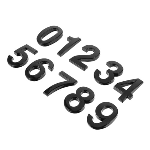 Abaodam 10個 立体番号札 自己粘着式 ハウスナンバーサイン 多用途ドア 郵便受け用 シンプルデザイン 室内外対応住所表示