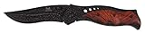 Fox Outdoor Klappmesser mit Holzauflage, schwarz, Einhand
