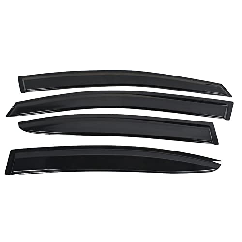 SEBLAFF 4-Pack Side Window Vent Visor Rain Guard Wind Shade Deflector JDM Style Black Replacement for 2015-2019 WRX STI Sedan 4-Door