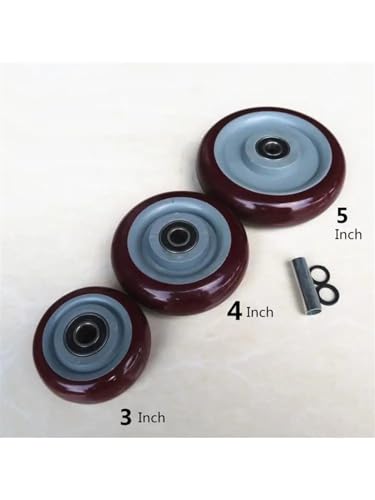 Roulette pour chariot 4 pouces résistant à l'usure double roulement - 3