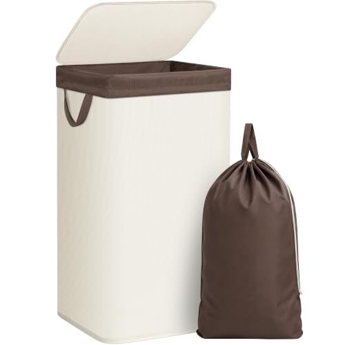 STORAGE-MANIAC-Metal-Frame-Laundry-Hamper-with-Lid-Tall-Laundry-Baskets STORAGE MANIAC Metal Frame Laundry Hamper with Lid, Tall Laundry Baskets - Image 1