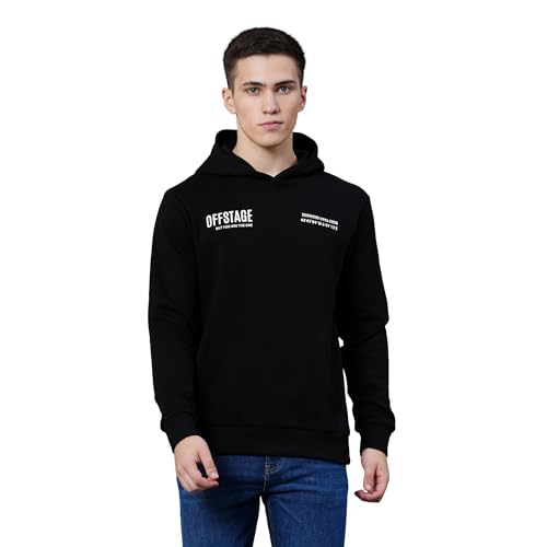 Image of Red Tape Cotton Blend Graphic Hooded Neck Hoodie For Men | Everyday Comfort And Warmth | Your Go To Hooded Neck Hoodie