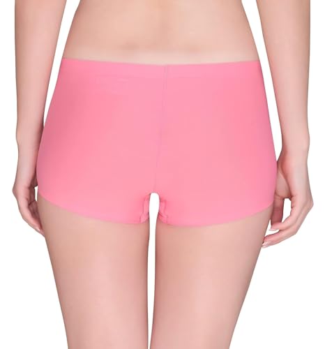 Image of LOURYN KOULYN Women's Ice Silk Seamless Boyshort Panty, (Pack of 3 Panty)