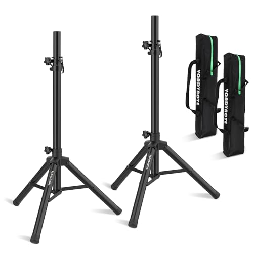 Vondynote Pair of Tripod Speaker Stands Adjustable Height 33.5'- 53.5' Slim Mini Speaker Stand PA DJ...