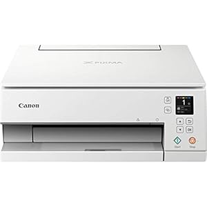 Canon PIXMA TS6351 printer kleureninkjet multifunctioneel apparaat DIN A4 (scanner, kopieerapparaat, fotoprinter, OLED, 4.800 x 1.200 dpi, USB, WLAN, AirPrint, 5 inkt, duplexdruk, 2 papiertoevoeringen), wit