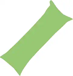 Travesseiro de Corpo Antialérgico + Fronha Lavável Com Zíper - Refil + Capa(VERDE)