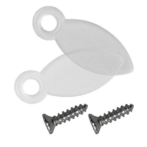 Image of MEETOOT 50pcs Photo Frame Back Plate Buckle 19x8mm Large Size Transparent Plastic Tablet with 3 /4 Screws for Hanging Pictures, Photos and Posters