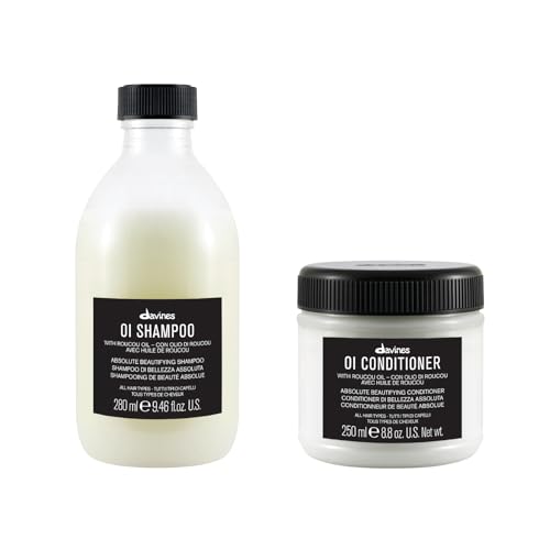 Davines OI Nourishing Shampoo & Conditioner for All Hair Types, Adds Silky-Smooth Shine & Volume, Softens And Restores Chemically Treated Hair, 8.8 & 9.47 fl. oz.
