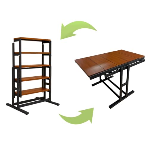 Organizedlife 47" Convertible Dining Table Folds to Storage Shelf, 2-in-1