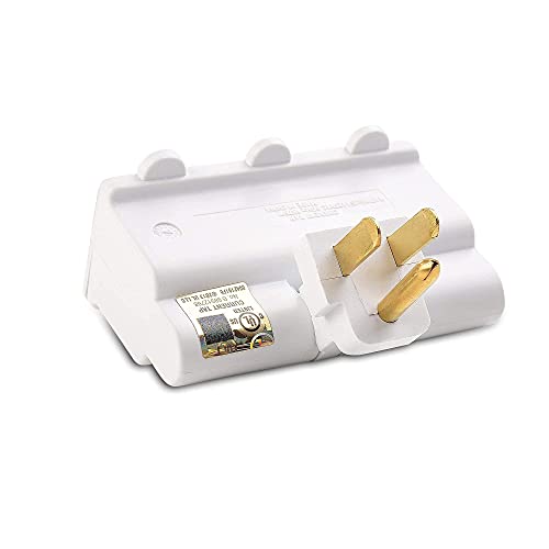 Cable Matters 2-Pack 3-Outlet Grounded 180 Degree Swivel Wall Tap & 3 Outlet Surge Protector Power Strip With Usb Charging #TOP4