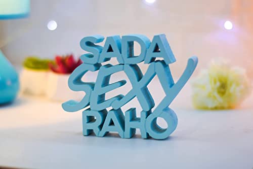 Image of Nukkad Tales Sada Sexy Raho Blue Showpiece Home Decor Items Birthday Gift Items for Couples Gift for Girls (7 x 5.40 inch)