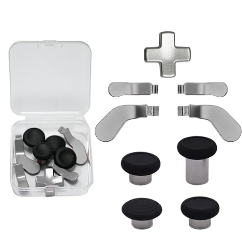 9in1 Elite 2 Controller Paddles for Xbox Elite Series 2/ Series 2 Core Controller, Elite 2/2 Core Controller Accessories Parts with 4 Paddles, 4 Thumbsticks, 1 Standard D-Pads (Silver)