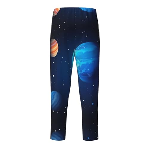 Pajama Pants Pajama Bottoms with Elastic Waistband Sleepwear Lounge PantsUniverse Planets Starry Sky2