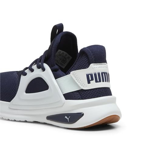 PUMA PUMA Men's Softride Enzo Evo Cross Trainer Sneaker, Navy-Silver Mist White, 14